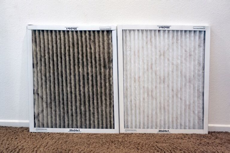 air filter dirty and clean