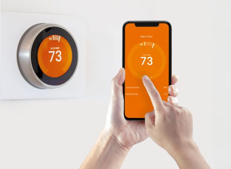 smart thermostat phone